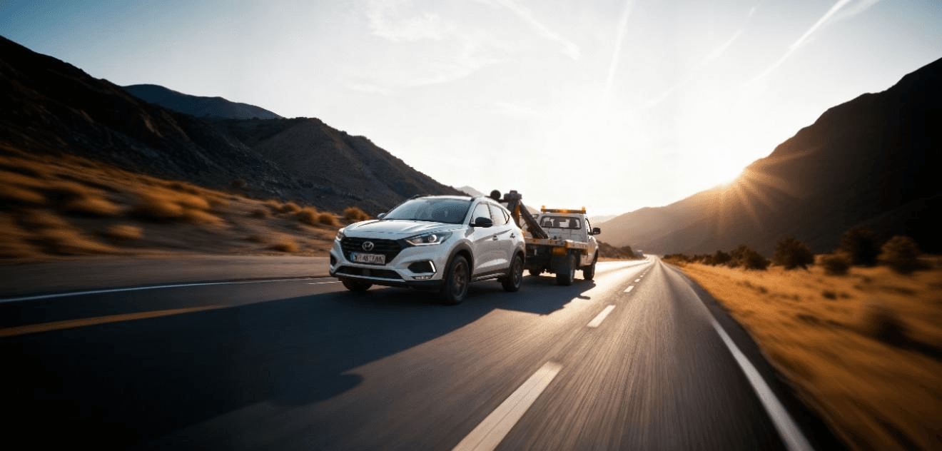 Car on the road